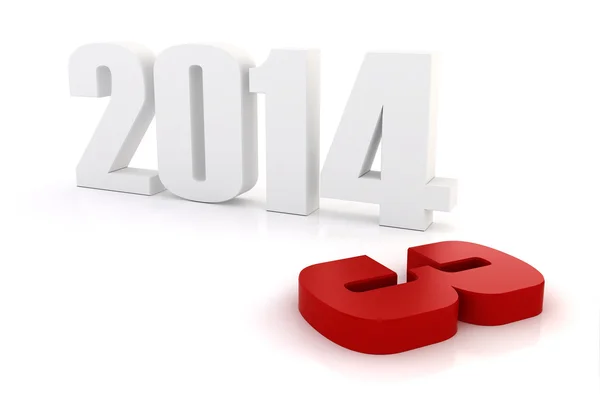 3d frohes neues Jahr 2014 ! — Stockfoto