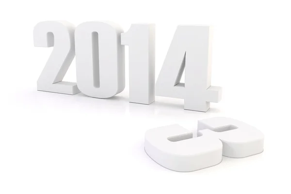 3D feliz año nuevo 2014  ! — Foto de Stock