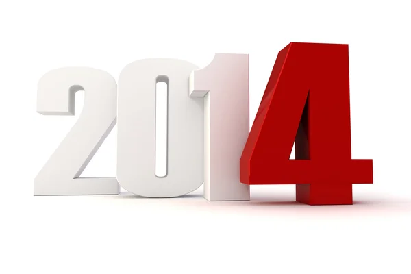 3d Happy New Year 2014 ! Royalty Free Stock Photos