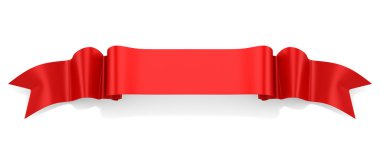 3D şerit beyaz arka plan üzerinde