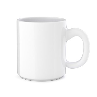 3d cup on white background