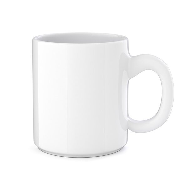 3d cup on white background
