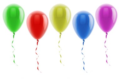 3D renkli balonlar