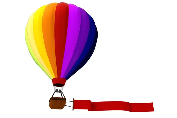 Balão de ar quente colorido 3d — Fotografia de Stock