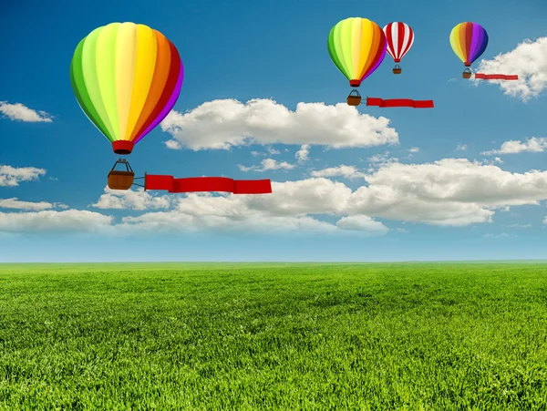 3D πολύχρωμο αερόστατο — Φωτογραφία Αρχείου