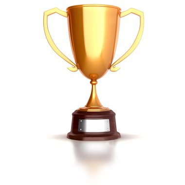 3D Altın Kupa bardak