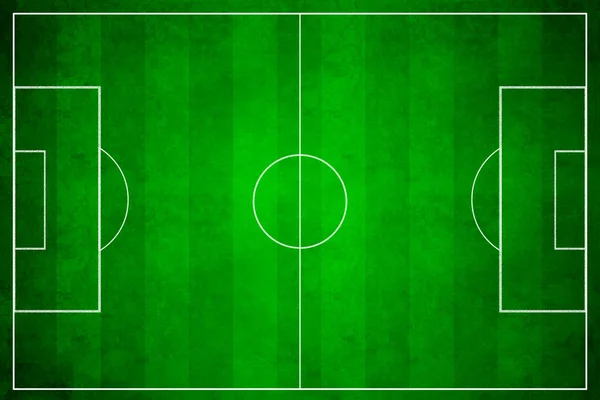 3d image of green soccer field, football — Stock Photo, Image