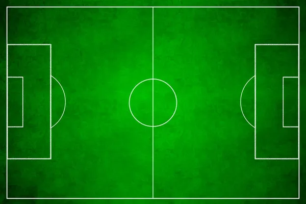 3d image of green soccer field, football — Stock Photo, Image