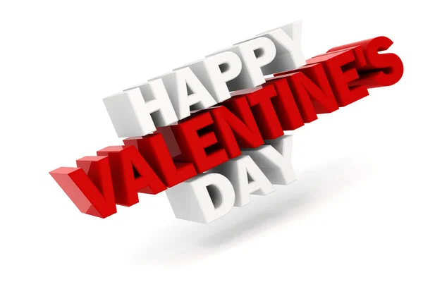 3d happy valentine's day text — Stock Photo, Image