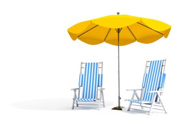 Sun Loungers ve Şemsiye