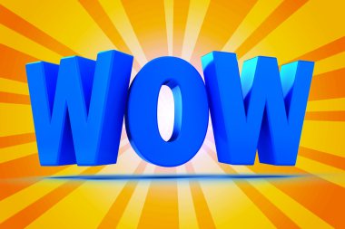 konuşma metni renkli 3d wow