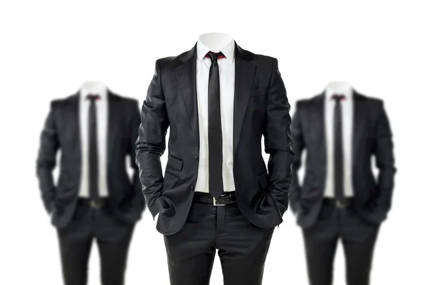 Business man in black suit with no face — Stock Photo, Image