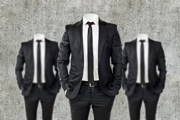 Business man in black suit with no face — Stock Photo, Image