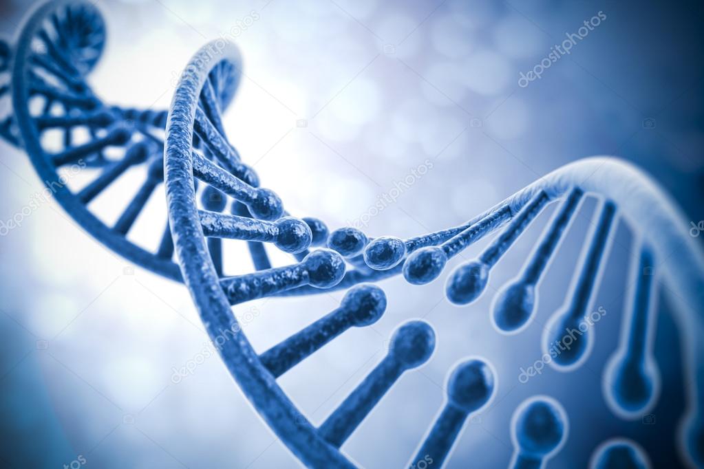 3d render of dna structure, abstract  background