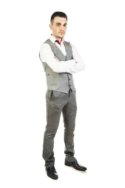 Young businessman on white background — Stock Photo, Image