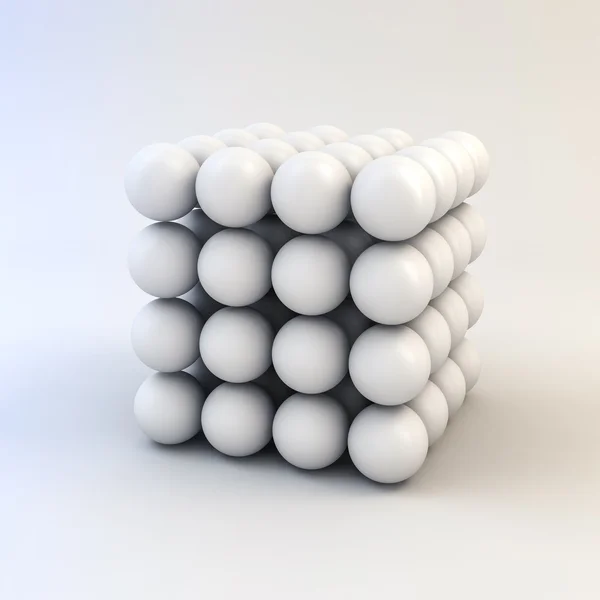 3D-witte Glimmende bollen — Stockfoto