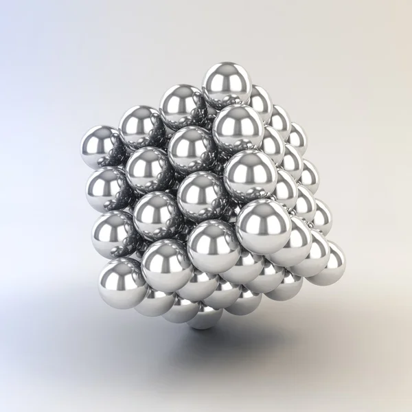 Esferas de metal 3d — Fotografia de Stock