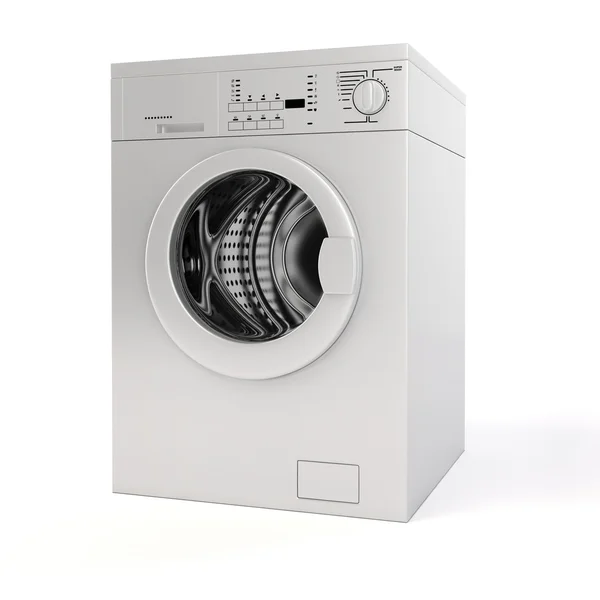 3d washing machine on white background — Stock Photo, Image