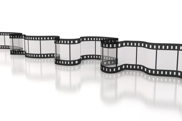 Tira de película 3d sobre fondo blanco — Foto de Stock