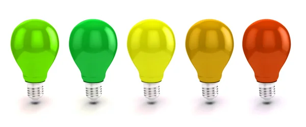 3d light bulb, energy efficiency concept — Stock Photo, Image