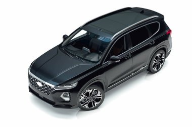 Modern lüks SUV 'nin 3D tasarımı