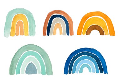 El yapımı renkli gökkuşağı resimleri.