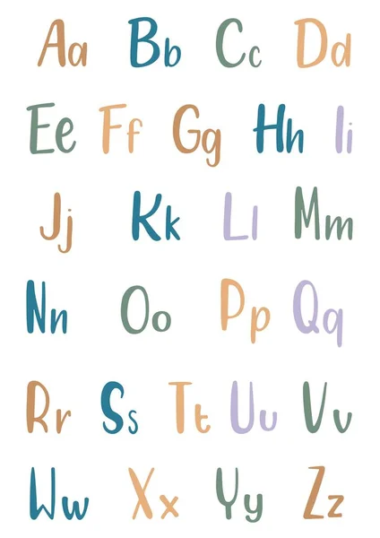 Colorful Alphabet Letters Easy Learning — Stock Photo, Image