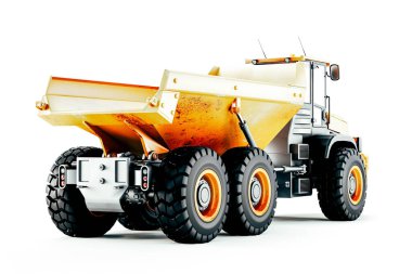 3D Articulated damperli kamyon ağır inşaat makineleri