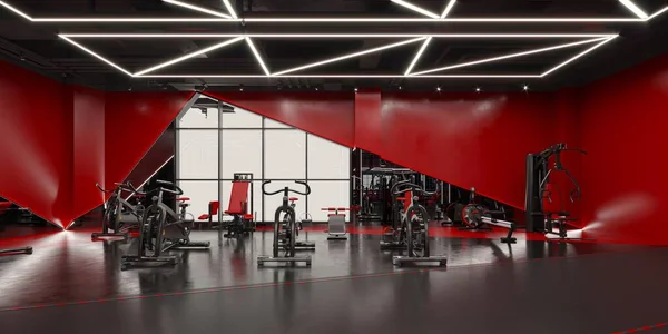 Futuristic Modern Gym Fitness Center — Photo