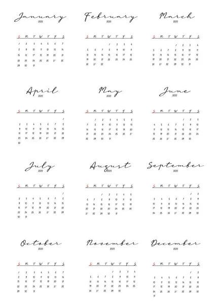 2023 Prosinec Měsíc Kalendář Šablona Minimalistický Design — Stock fotografie