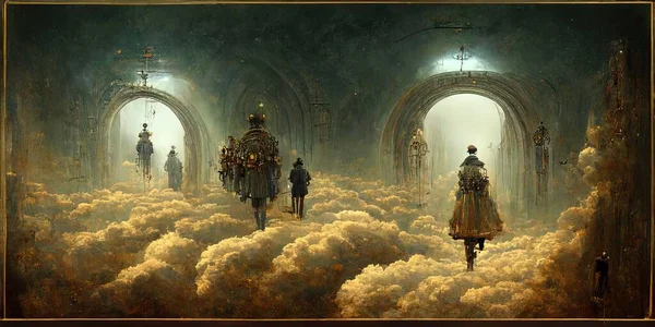 The gates to heaven, beautiful metaphor, vision of entrance to heaven