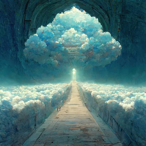 The gates to heaven, beautiful metaphor, vision of entrance to heaven