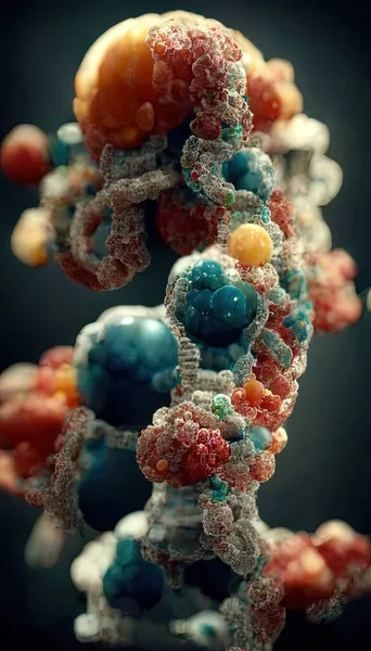 DNA structure, microscope view inside human body, cells, microorganism, cellular structure, cell life