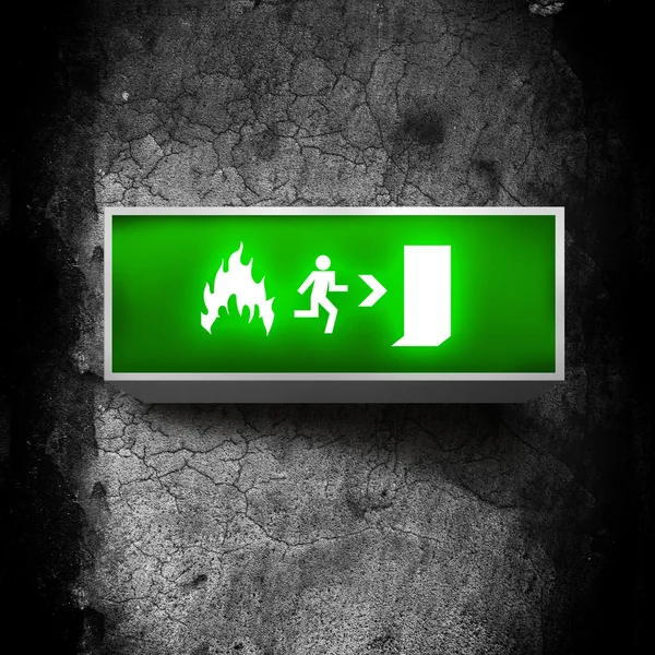 Emergency exit sign — Stock Photo, Image