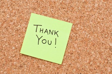 teşekkür yapışkan notu