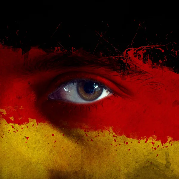 Flagge im Gesicht — Stockfoto