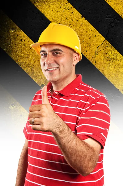 Joven trabajador de la construcción — Foto de Stock