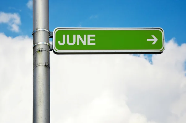 Street sign - June — Stock Photo, Image