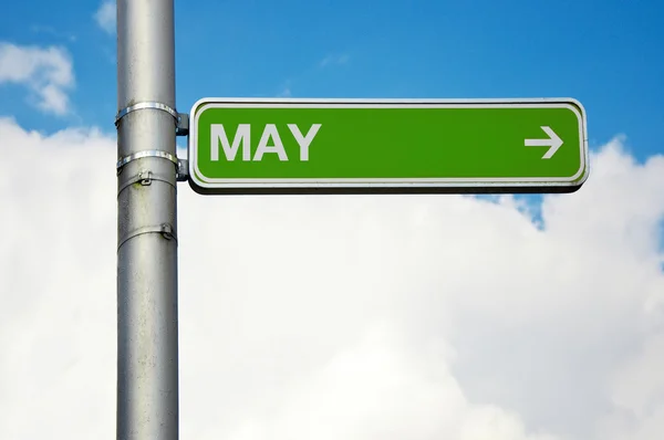 Street sign - May — Stock Photo, Image