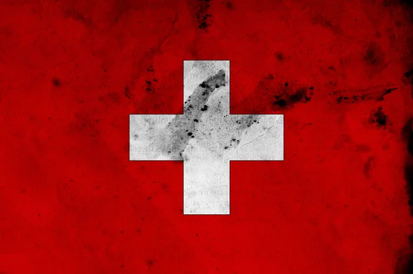 Schweiz flagga — Stockfoto