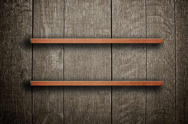 Полка из деревянных книг
