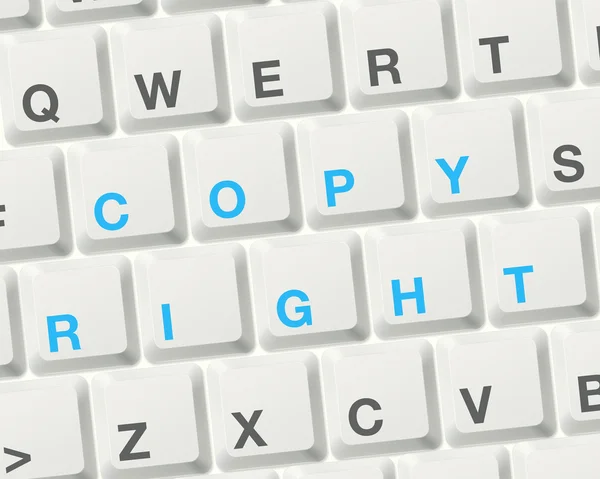 Teclado Copyright — Fotografia de Stock