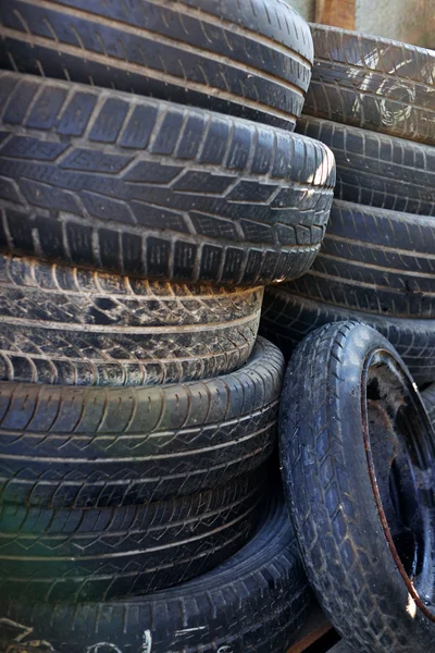 Stack Of Car Tyres — стоковое фото