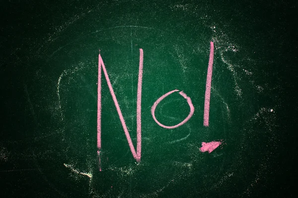 No on chalkboard — Stock Photo, Image