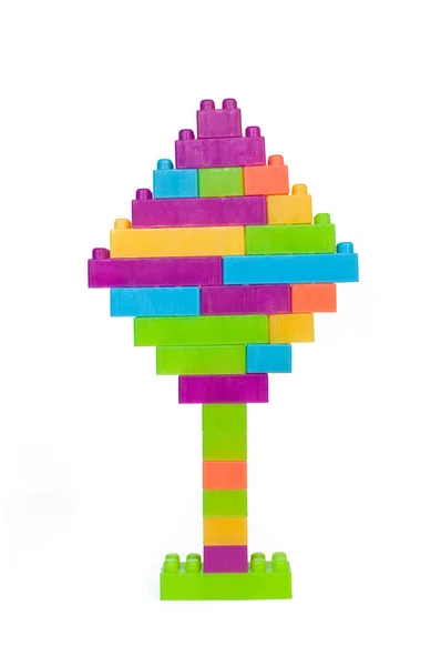 Barevné lego bloky strom — Stock fotografie