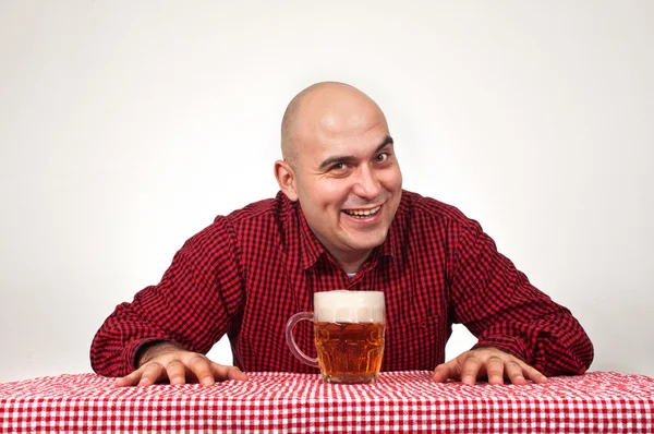 Bier drinker — Stockfoto