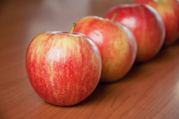 Apple on table — Stock Photo, Image