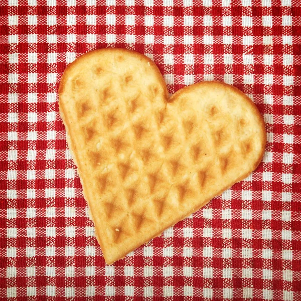 Biscuit galette en forme de coeur — Photo