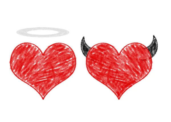 Angel and devil in love — Stock Photo, Image