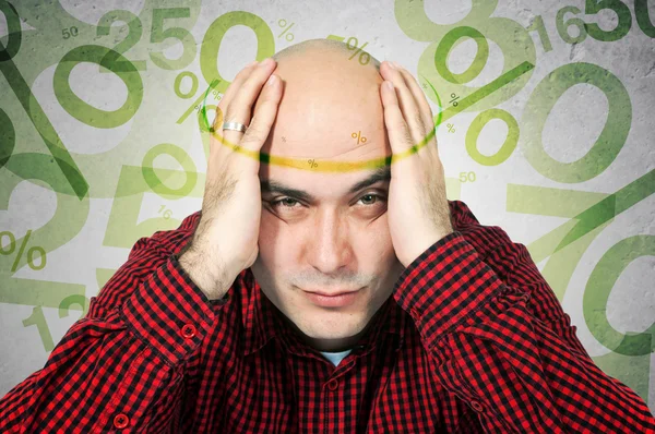 Mortgage headache concept — Stock Photo, Image